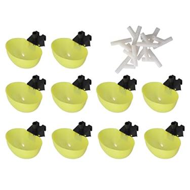 Imagem de ZJchao Bebedouro Automático para Pombos, Grande Capacidade, Tigela para Beber Aves, Pássaros de Estimação, Pombos, Patos, Galinhas, Gansos, Perus, Material Pp, Design Suspenso, Sem (9,5mm)