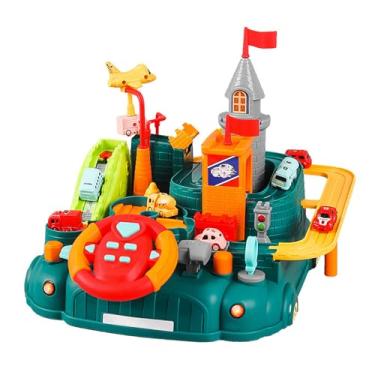 Imagem de Naroote Brinquedo de Pista de Corrida Criativo Deslizante Inercial Brinquedo Educacional para Crianças para Meninos Meninas, Plástico para Presente de Aniversário (#12)