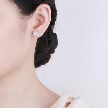 Imagem de Brincos de argola elegantes CZ para mulheres, zircônia cúbica, hipoalergênicos, delicados, presentes de amizade para mulheres, presentes de Natal, Dia dos Namorados