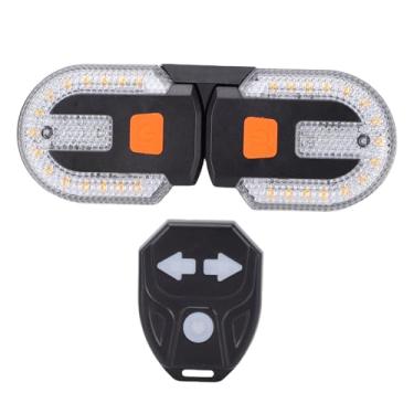 Imagem de Greensen Sinalizadores de Bicicleta, 38 LED Alto Brilho 60lm Com Alerta Sonoro e Controle Remoto Inteligente, À Prova D'Água IPX4 Recarregável Via USB, para Bicicletas de Montanha,