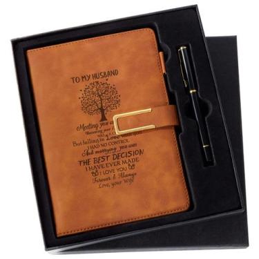 Imagem de Caderno vintage Leather Journal kullder A5 com caneta para homens