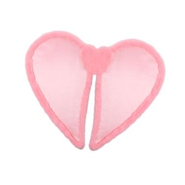 Imagem de KiBcsLic Vestido de princesa com asas em formato de coração para o Dia dos Namorados, romântico, para apresentações de palco e festas, Acabamento de Pelúcia de Coelho