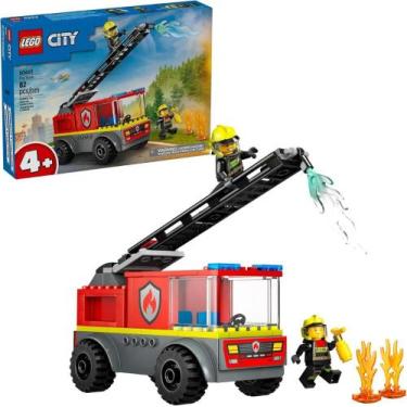 Imagem de Lego City Caminhão dos Bombeiros Escada de Combate 82 Peças