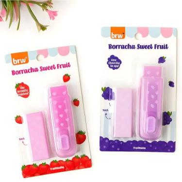 Imagem de Borracha Retrátil com Refil e Cheirinho de Uva Sweet Fruit - BRW COR:U