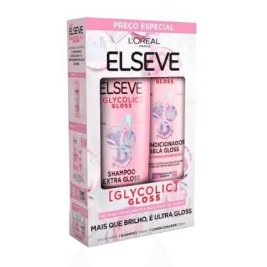 Imagem de Kit Elseve Glycolic Gloss Shampoo 375ml + Condicionador Glycolic Gloss
