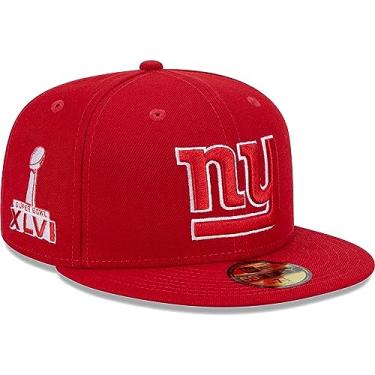 Imagem de New Era Boné masculino Scarlet New York Giants Super Bowl XLVI Main Patch 59FIFTY