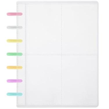Imagem de 30 folhas transparentes para fichário, 4 lençóis, capas para cartões fotográficos, 5 x 7 cm, mini álbum de fotos Polaroid organizador de armazenamento de adesivos com capas translúcidas, 120 bolsos