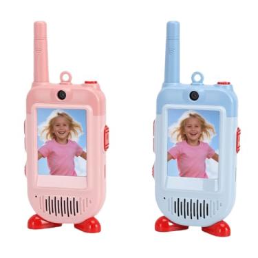 Imagem de GOWENIC Vídeo Walkie Talkies para Crianças, 2 Pacotes de Intercomunicador de Vídeo Portátil para Crianças Walkies Talkies, Interação de Ao, Rádio Bidirecional de Longo Alcance