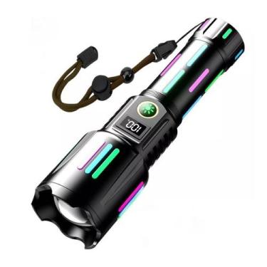 Imagem de Lanterna Tática Titanium Led Prova Dágua Laser Canhão Luz Mais Potente