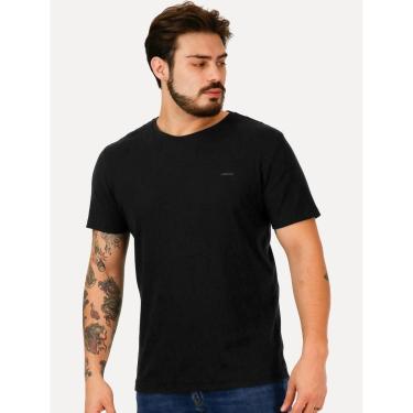 Imagem de Camiseta Colcci Masculina Slim Malha Canelada Preta-Masculino
