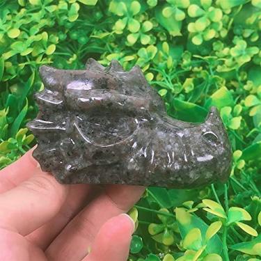 Imagem de 1 peça espécime de cabeça de dragão de quartzo natural pedras de Reiki para quarto, casa, escritório, aquário, acessórios de decoração pedra preciosa