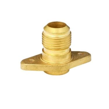 Imagem de SAE-Padrão 1/10.2 cm 3/20.3 cm 1/5.1 cm 5/20.3 cm 3/10.2 cm Acoplamento de conector de encaixe de tubo com base para válvula de desligamento de ar condicionado (15,88 mm 5l8 polegadas, com porca)