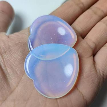 Imagem de 2 peças Pedra preocupante coração cristais de quartzo pedras preciosas naturais bonitas cristal natural pedra cristal (cor: cinza claro)