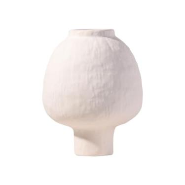 Imagem de Vasos de cerâmica arranjo de flores simples casa sala de estar ornamentos de mesa estilo retrô vaso de mesa