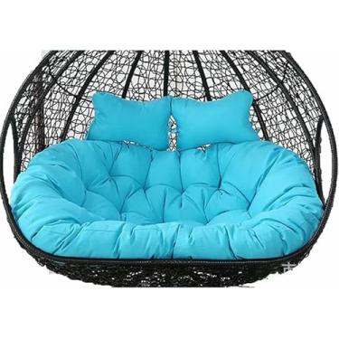 Imagem de Almofada dupla para cadeira de balanço, almofada impermeável e espessa para assento de cesto suspenso, somente a almofada para cadeira de rede suspensa (A, 150 * 110 cm/59 * 43 pol.)