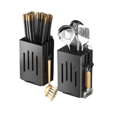 Imagem de Suporte De Talheres De Parede Para Pia De Cozinha, Organizador Sem Fur