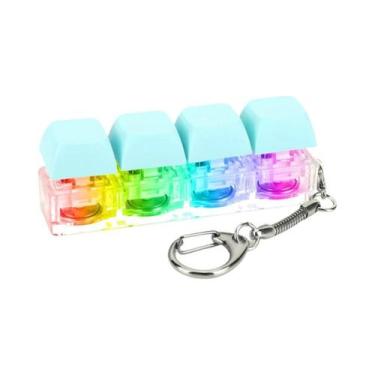 Imagem de Chaveiro Fidget Com Teclas Para Adultos, Brinquedo De Clique Com 4 Bot