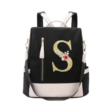 Imagem de Mochila De Viagem Feminina Grande Capacidade Antifurto Com Estampa De 