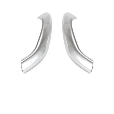 Imagem de 2 Cores De Fibra De Carbono Cromado Porta Interior Do Carro Puxar Alça Capa Guarnição Substituição Compatível Com Bmw X1 X2 F48 F49 F39 2017-2022(Chrome 1 pair)