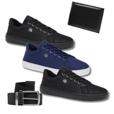 Imagem de Kit Leve Mais po Menos 3 Tênis Masculino + Cinto + Carteira - Bless Ac