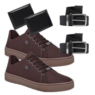 Imagem de Kit de 2 Tênis Casual Masculino Urban Street Confort Dia a Dia + 2 Cin