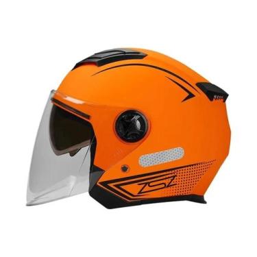 Imagem de Capacete De Motocicleta Leve 3/4 Com Visor Duplo, Design Minimalista E