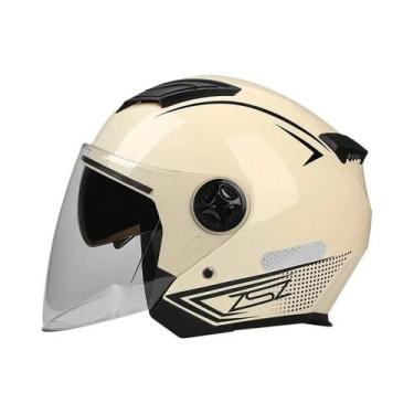 Imagem de Capacete De Motocicleta Leve 3/4 Com Design Minimalista Estiloso E Dup