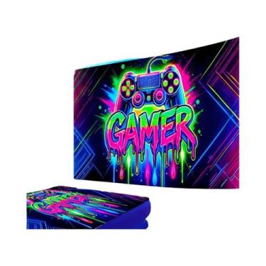 Imagem de Tapeçaria Neon Estilo Cyberpunk Com Gradiente De Grafite Para Decoraçã