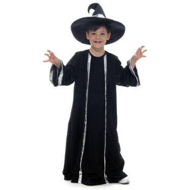 Imagem de Fantasia Feiticeiro Mago Infantil com Chapéu - Halloween - Sulamerican