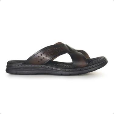 Imagem de Chinelo Masculino Slide Pegada Cravo, Cravo, 42
