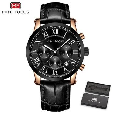 Imagem de Relógio Masculino Mini Focus Mf0415g à Prova D'água Ouro Rosa