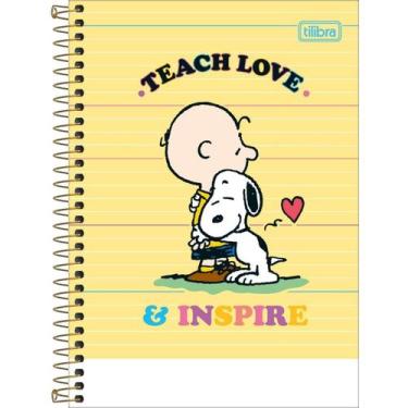 Imagem de Caderno Espiral Snoopy Inspire Capa Dura 1 Matéria 80 Folhas - Tilibra