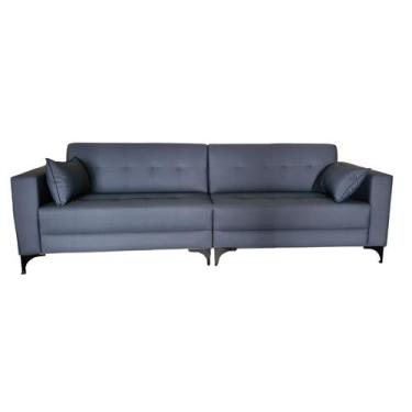 Imagem de Sofá Gianni Bipartido Pé Aço Preto Tecido Acquablock Medida 220cm - 4R