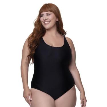 Imagem de Maiô Regata Selene Básico Plus Size Feminino - Preto X3, Preto, X3