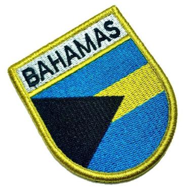 Imagem de BP0208EV01 Bandeira Bahamas Patch Bordada Fecho De Contato - BR44