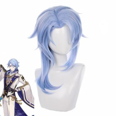 Imagem de Peluca de Cosplay Aadesso Kamisato Ayato para juego Genshin Impact