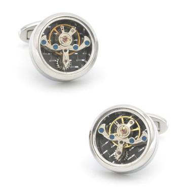Imagem de Relógio Cuff Links Vintage Tourbillon Movement para homens - yiweisai