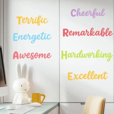 Imagem de Adesivos de parede Positive Word Motivational Quote PVC 40x30cm - yiwe