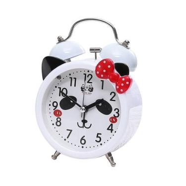 Imagem de Despertador Cute Cartoon Panda Silent Movement Twin Bell - Yiweisai