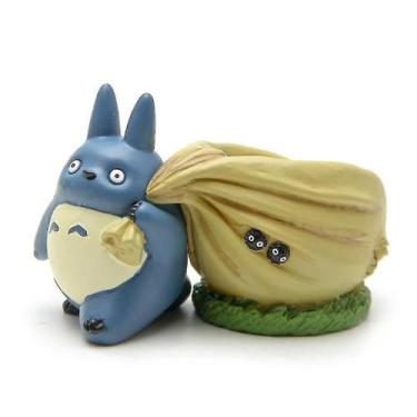 Imagem de Figura Toy Mini Blue Totoro com bolsa modelo 5x8cm PVC - Gloome Store