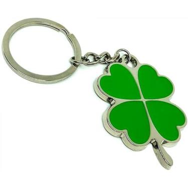 Imagem de Chaveiro Lucky Four Leaf Clover, joias de aço inoxidável - Gloome Stor