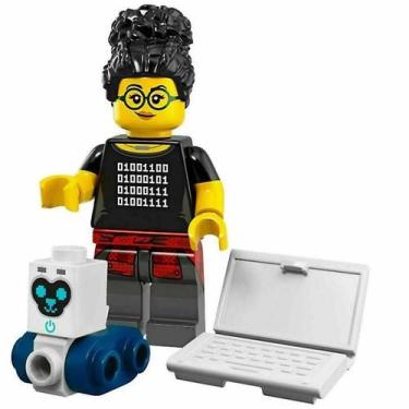 Imagem de Minifigura LEGO Series 19 Coder Girl Programmer 4,5 cm - Gloome Store