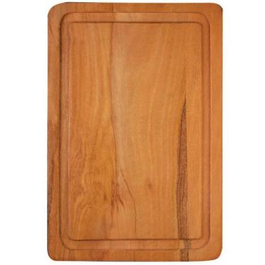 Imagem de Tábua De Corte Legumes Carne Cozinha Churrasco 45x30cm - Taumer