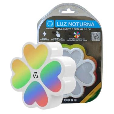Imagem de Luz Noturna Trevo com Sensor, 9 Cores e Controle Touch  Qualitronix, B