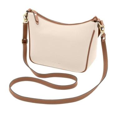 Imagem de Bolsa de Couro Mariart Macaúba, Off white, Camel