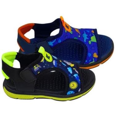 Imagem de Kit 2 Pares Sandália Infantil Masculina Papete de Criança Menino Lançamento Dino Confor...