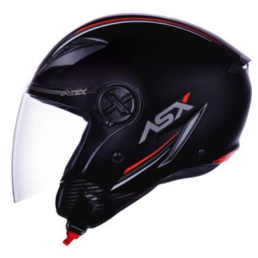 Imagem de Capacete ASX City Air Solid Preto Fosco, 60, Preto fosco