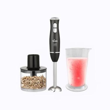Imagem de Mixer Kian 2 Em 1 Turbo 500W Misturador Portátil Com Processador 650ml