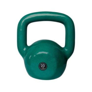 Imagem de Kettlebell Emborrachado 20,0kg para Treinamento Funcional Força e Resistência Preto Anilhas Fitness