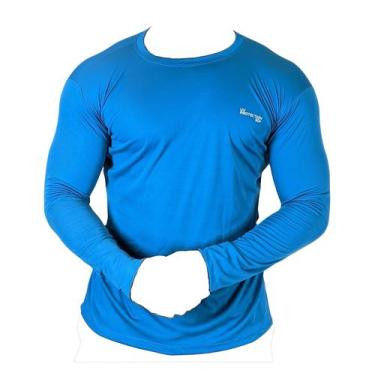 Imagem de Blusa fator solar uv 50+ - segunda pele dry fit proteção uv - Lisa, Az